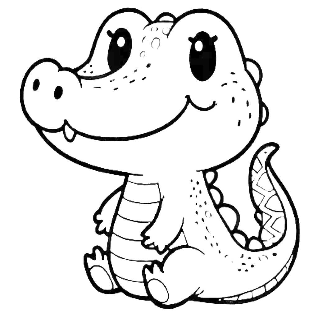 alligator free coloring pages