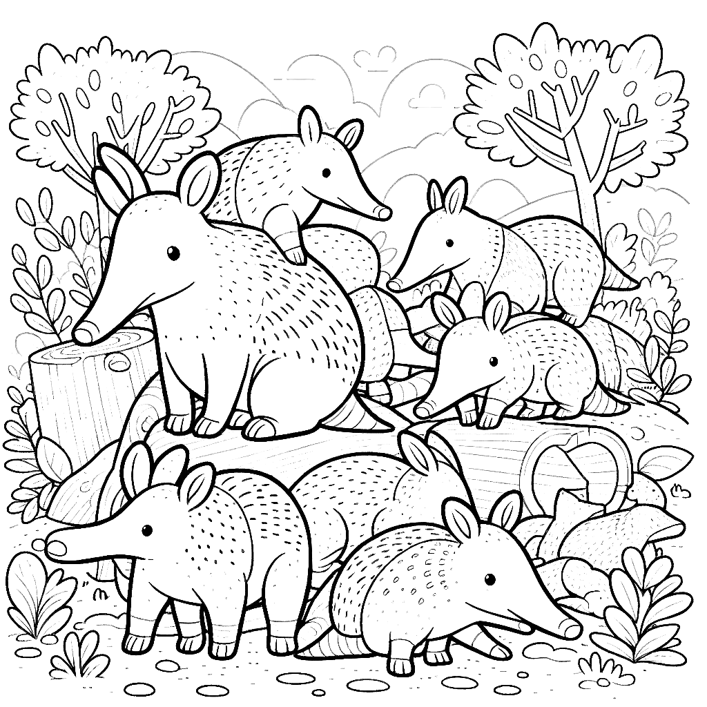 Aardvark coloring pages