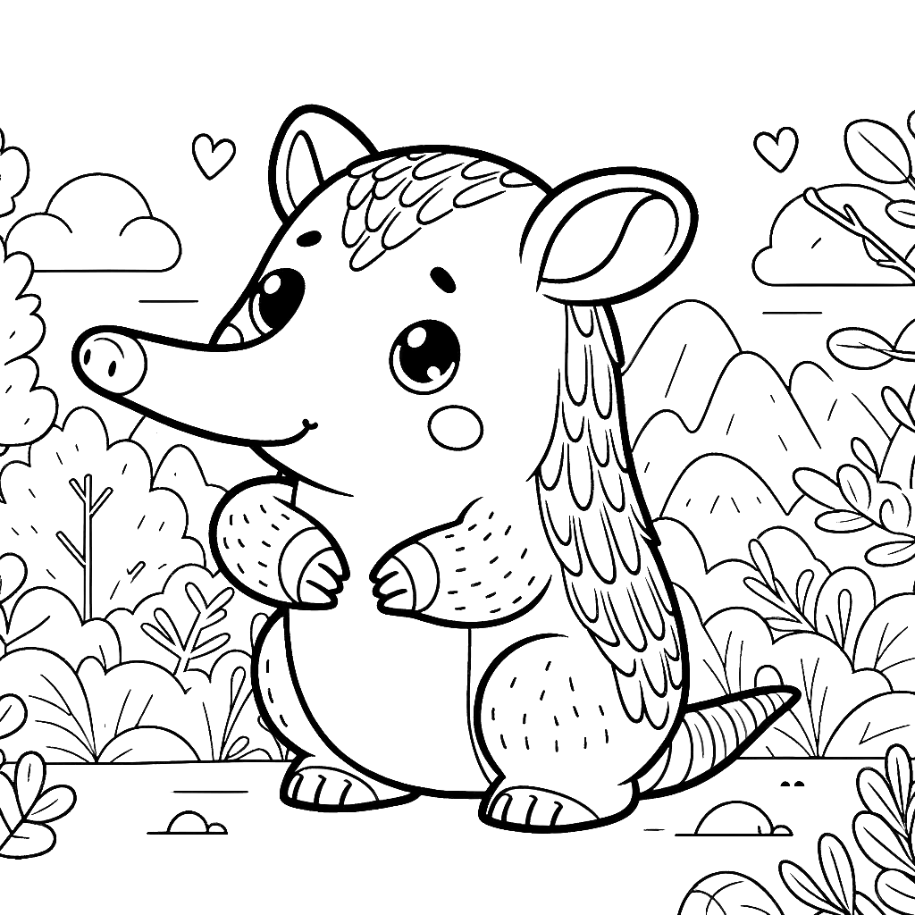 Aardvark coloring pages