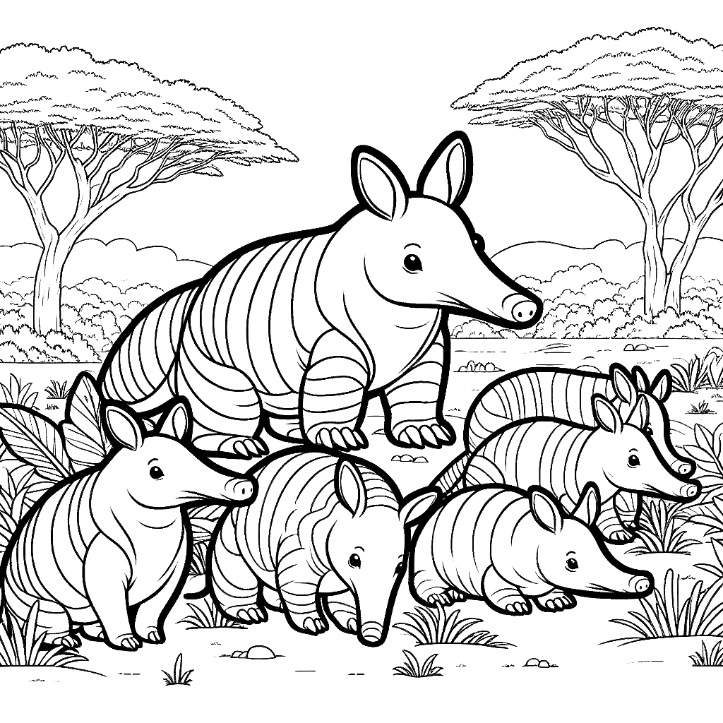 Aardvark coloring pages