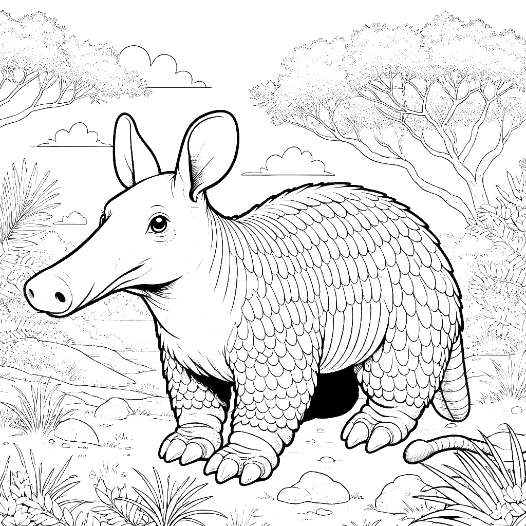 Aardvark coloring pages