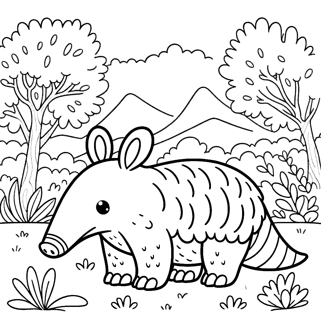 Aardvark coloring pages