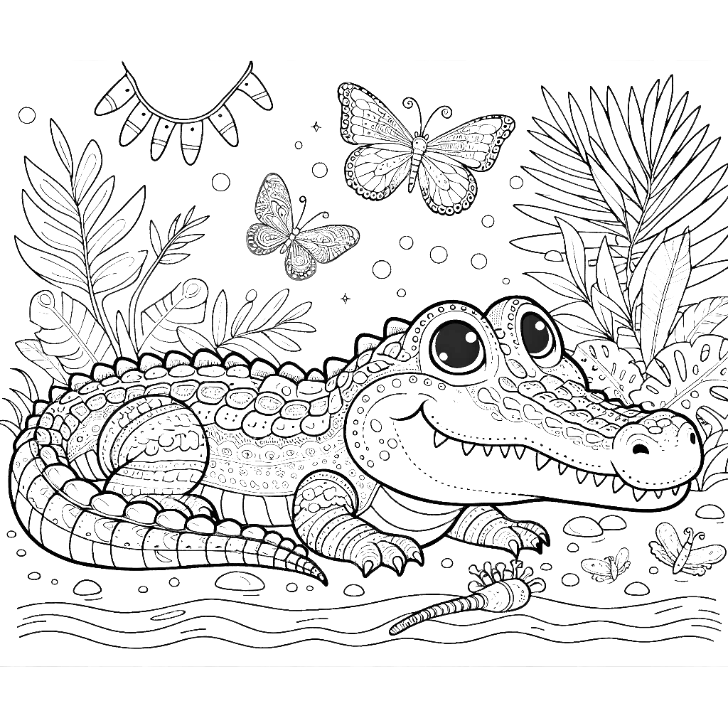 alligator coloring pages