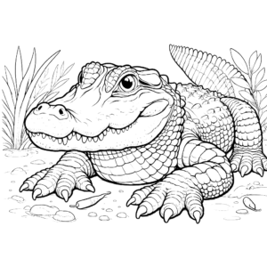 alligator free coloring pages