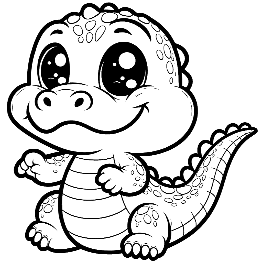 alligator free coloring pages