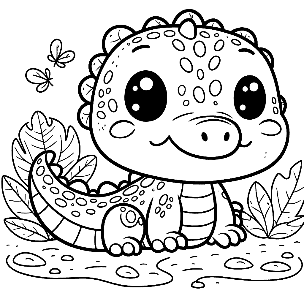 alligator free coloring pages