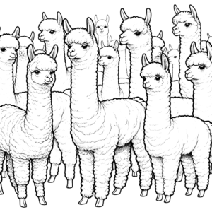 alpaca llama free coloring pages