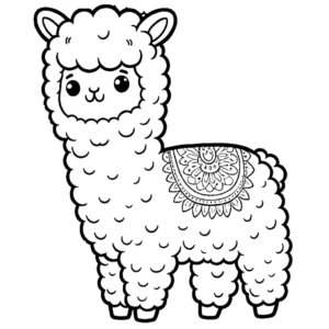 alpaca llama free coloring pages