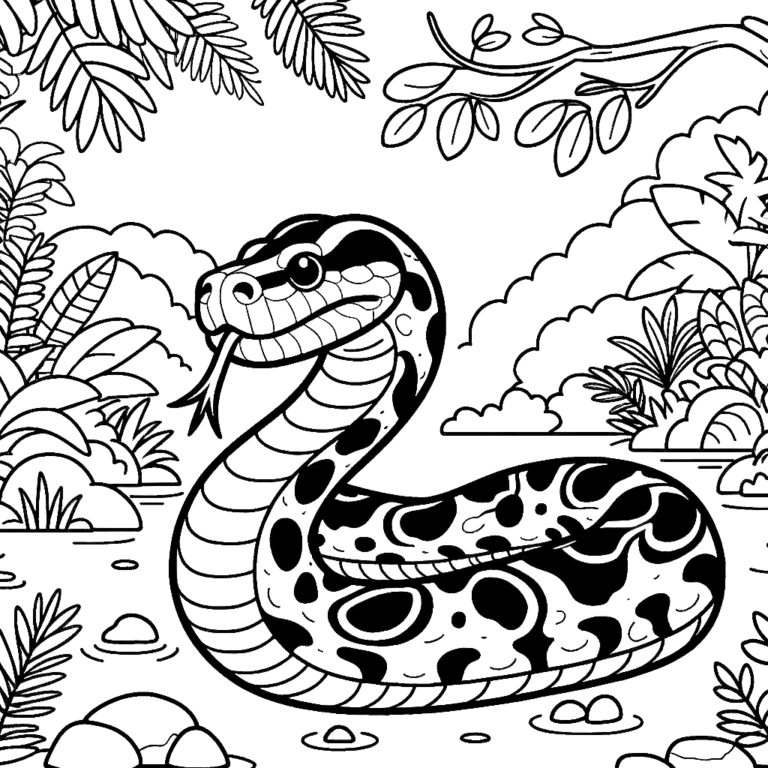 Anaconda Coloring Pages 35 - Coloring Pages Gem