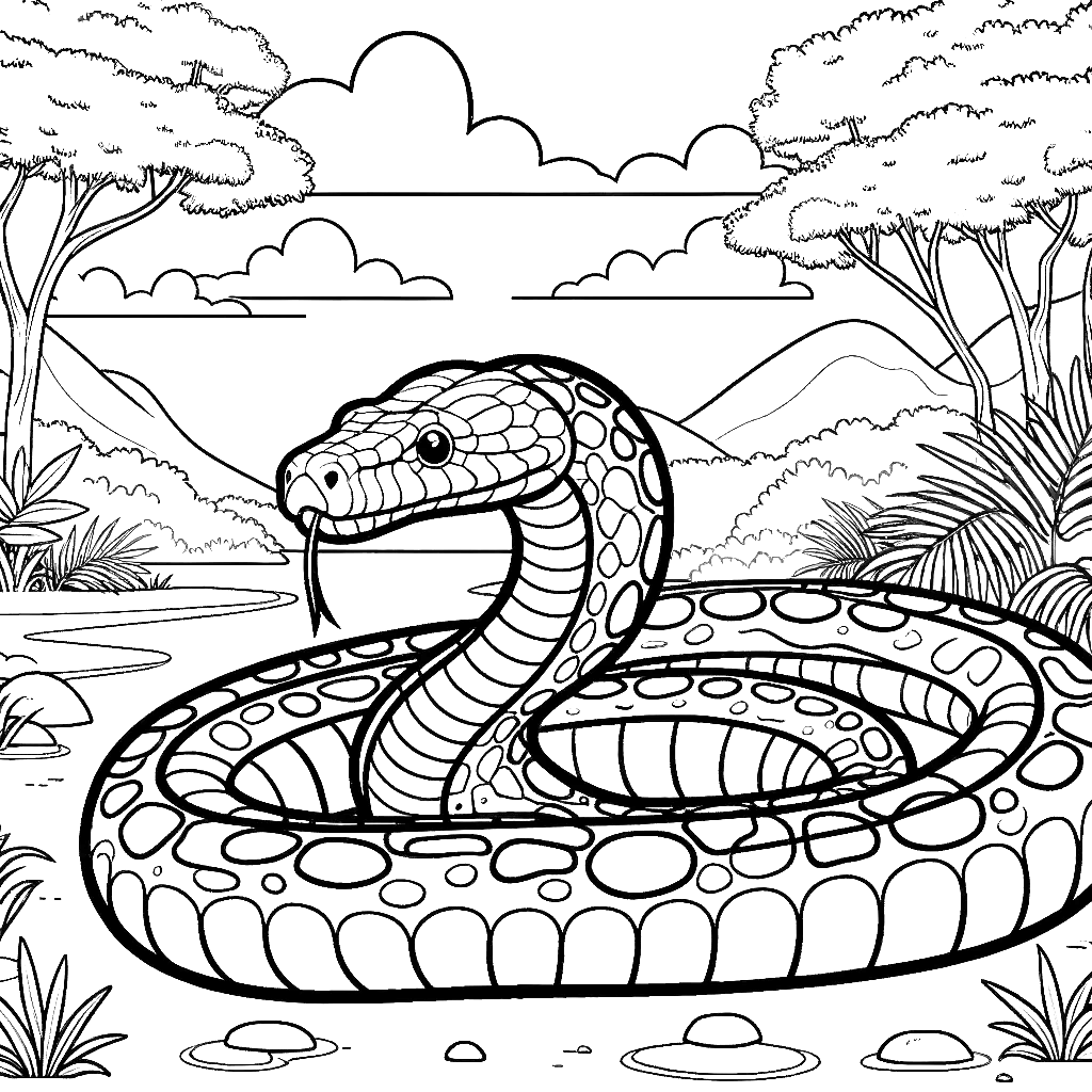 anaconda coloring pages snake coloring pages free coloring pages