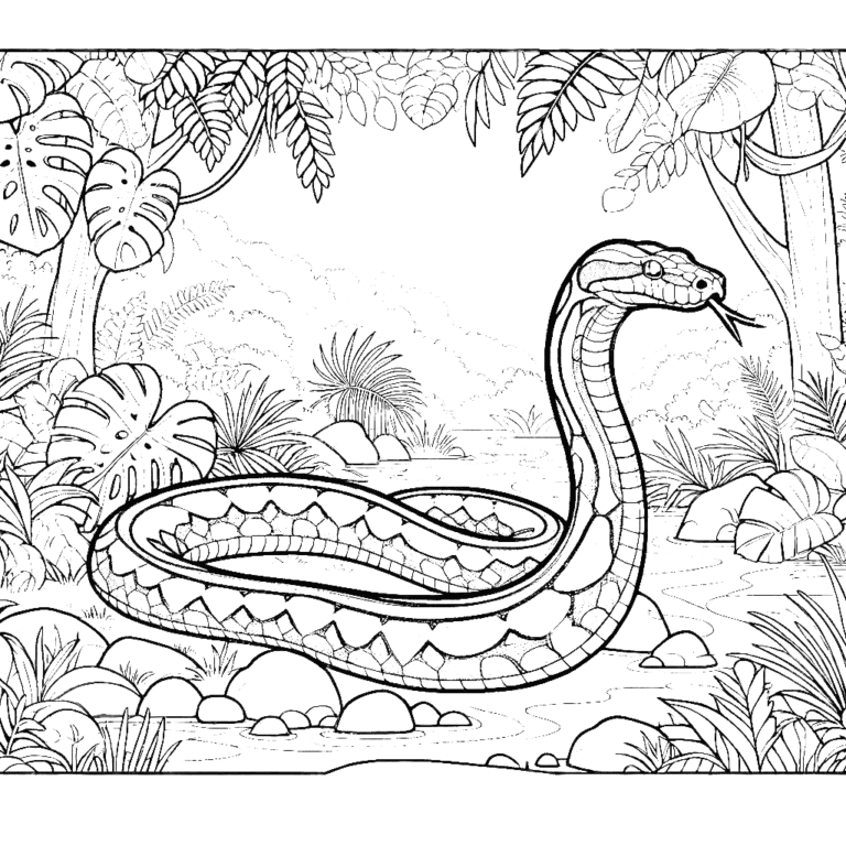 Anaconda Coloring Pages 35 - Coloring Pages Gem