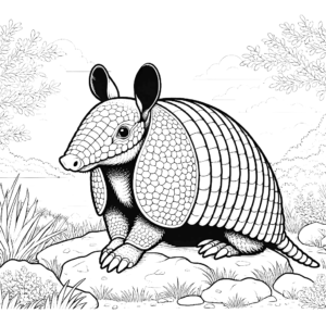 armadillo coloring pages animal free coloring pages