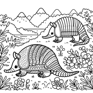 armadillo coloring pages animal free coloring pages