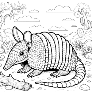 armadillo coloring pages animal free coloring pages