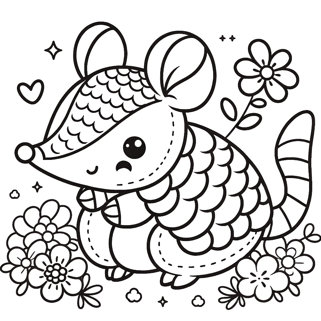 armadillo coloring pages animal free coloring pages