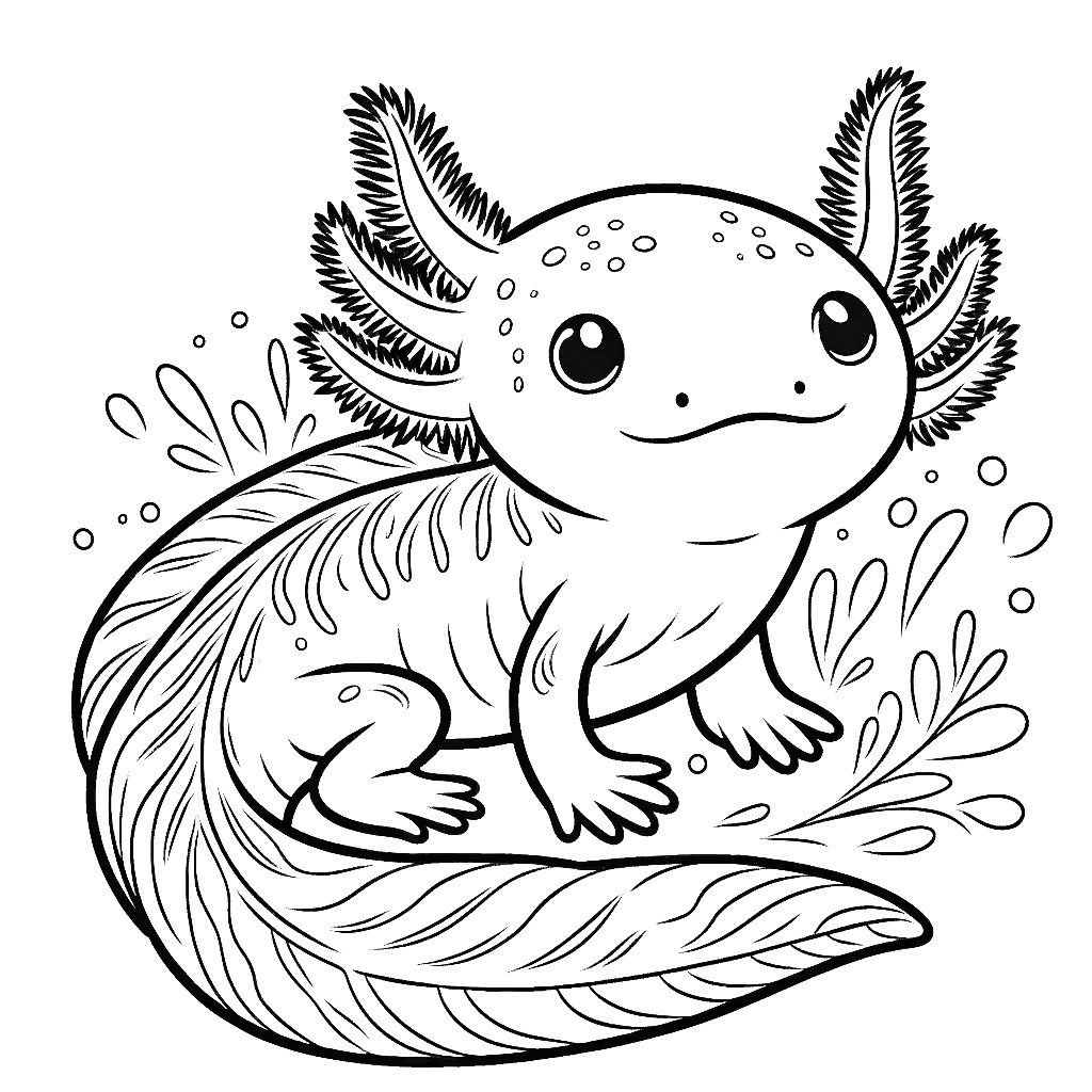 axolotl coloring pages axolotl animal coloring pages free coloring pages