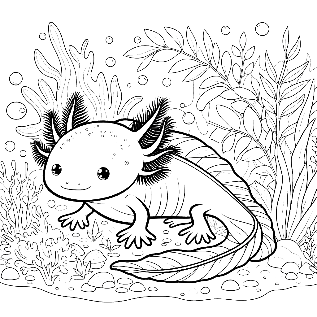 axolotl coloring pages axolotl animal coloring pages free coloring pages