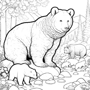 bear coloring pages grizzly bear animal coloring pages free coloring pages