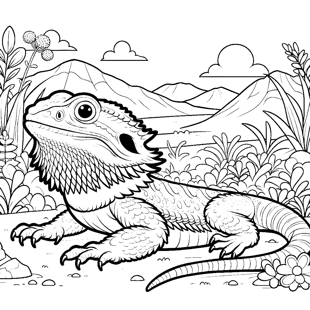 bearded dragon coloring pages dragon animal coloring pages free coloring pages