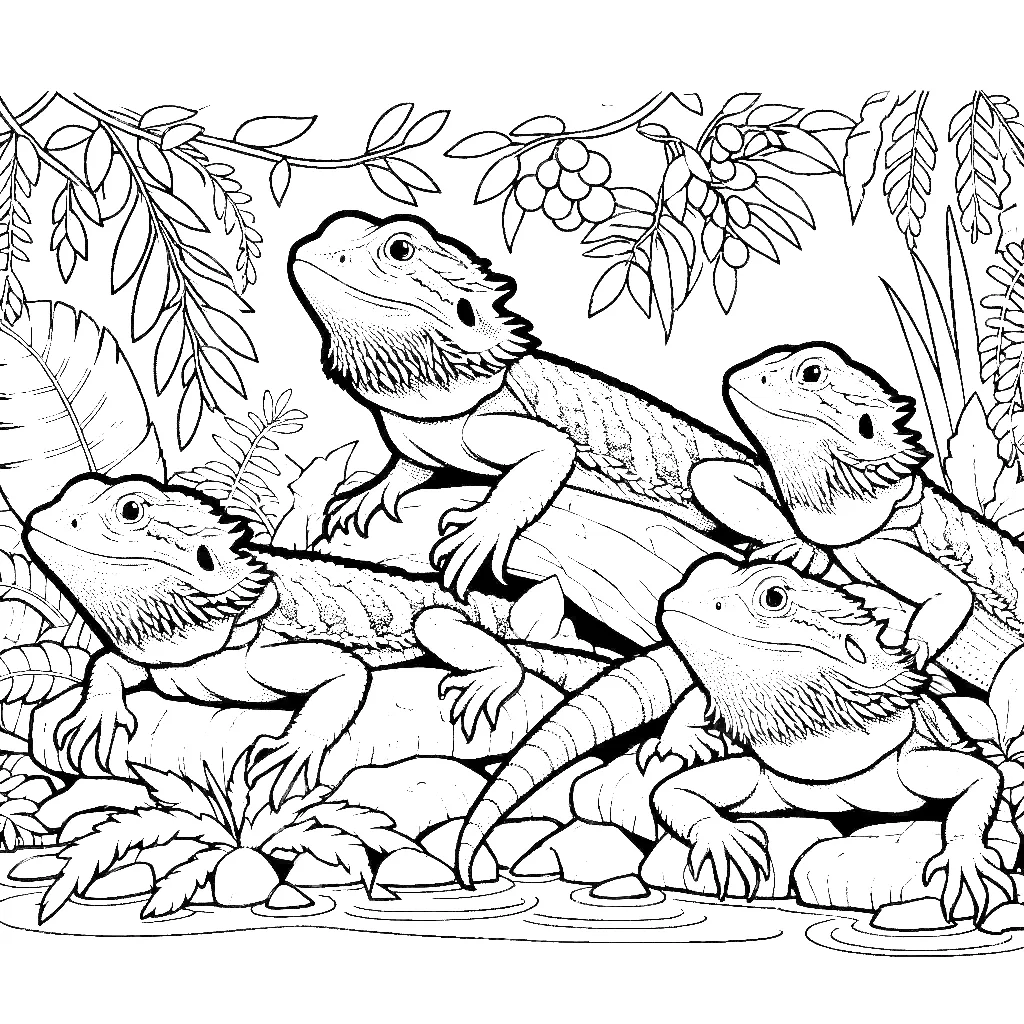 bearded dragon coloring pages dragon animal coloring pages free coloring pages
