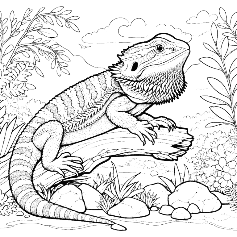 Bearded Dragon Coloring Pages 37 - Coloring Pages Gem