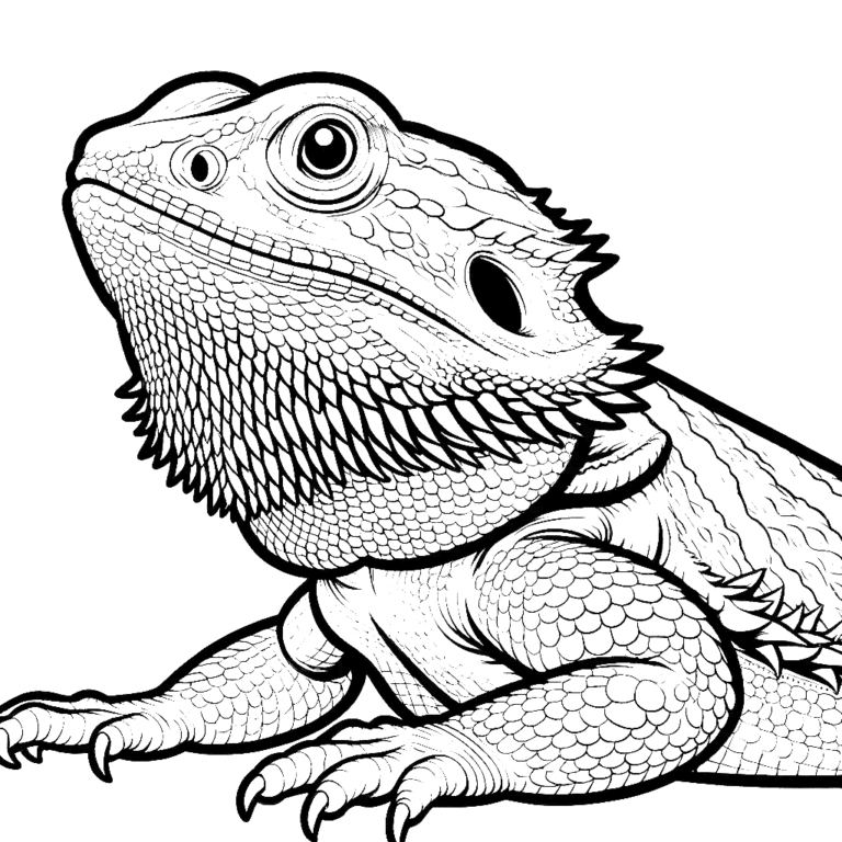Bearded Dragon Coloring Pages 30 - Coloring Pages Gem