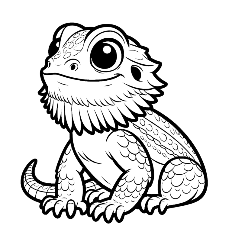 Bearded Dragon Coloring Pages 30 - Coloring Pages Gem