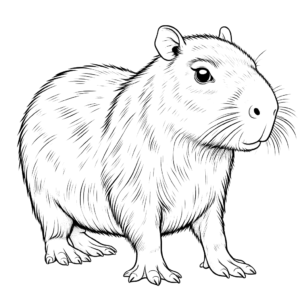 capybara coloring pages capybara animal coloring pages free coloring pages