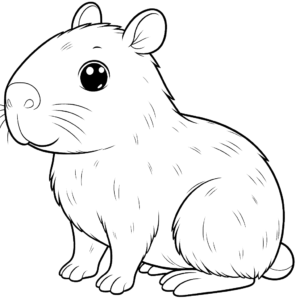 capybara coloring pages capybara animal coloring pages free coloring pages