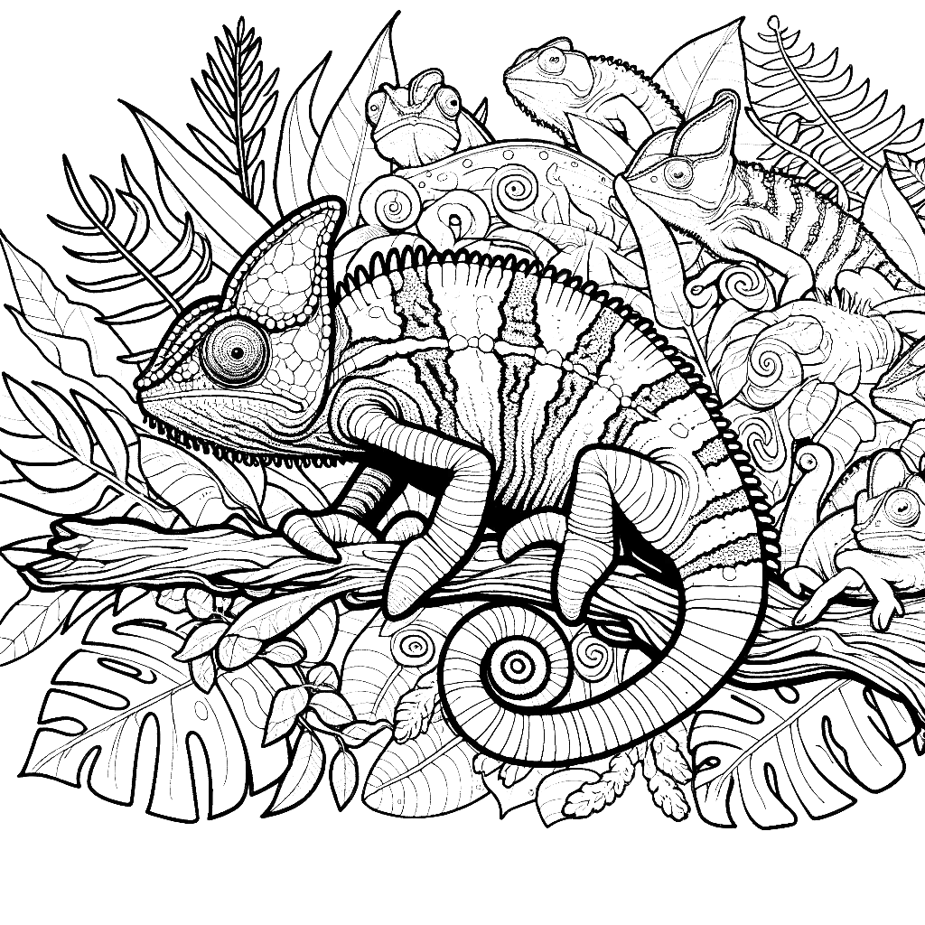 chameleon coloring pages chameleon animal coloring pages free coloring pages