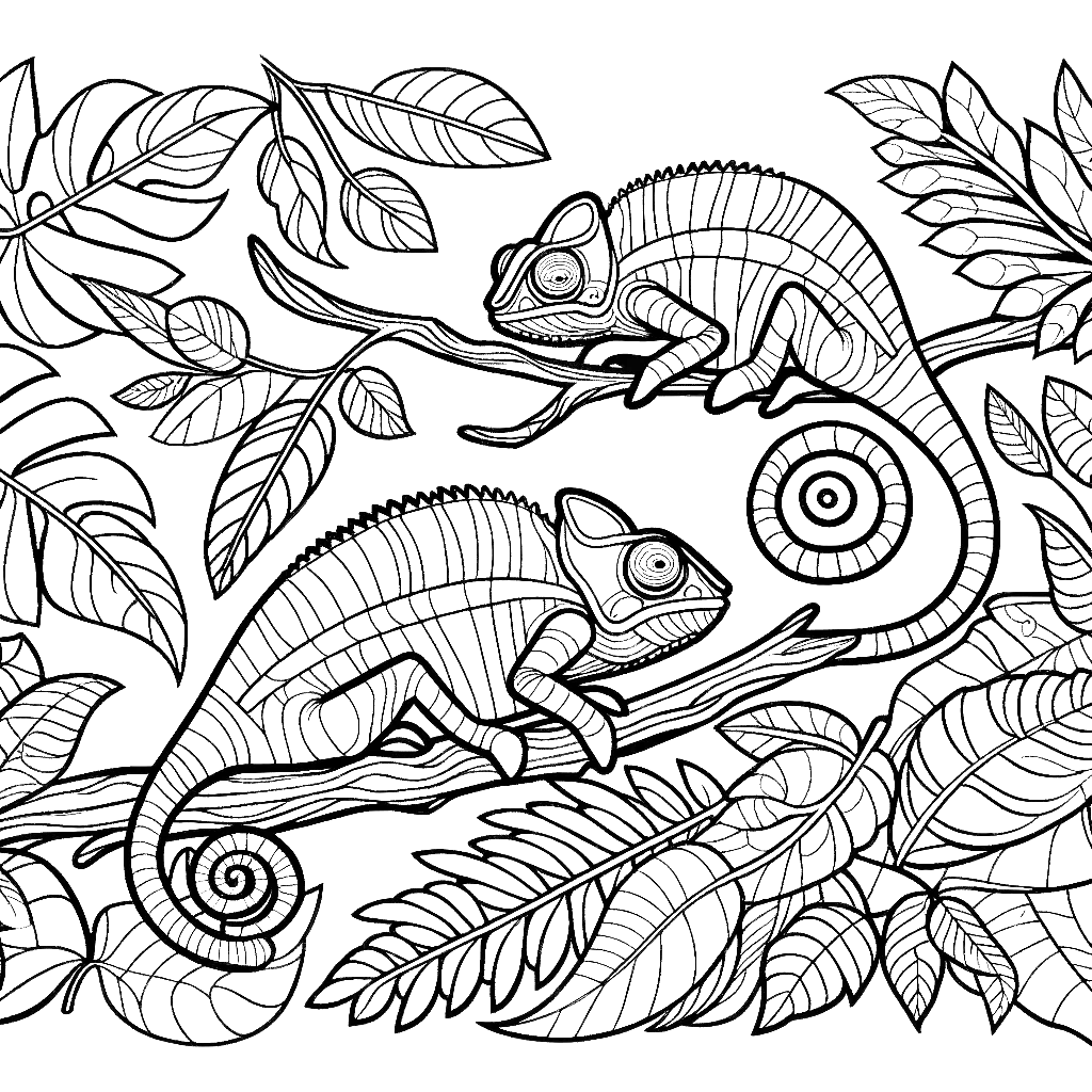 chameleon coloring pages chameleon animal coloring pages free coloring pages