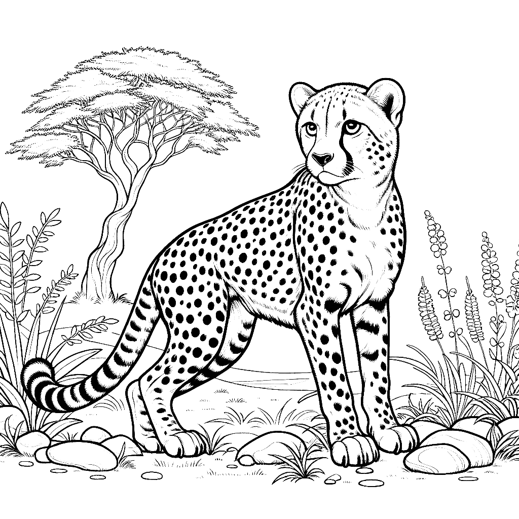 cheetah coloring pages cheetah animal coloring pages free coloring pages