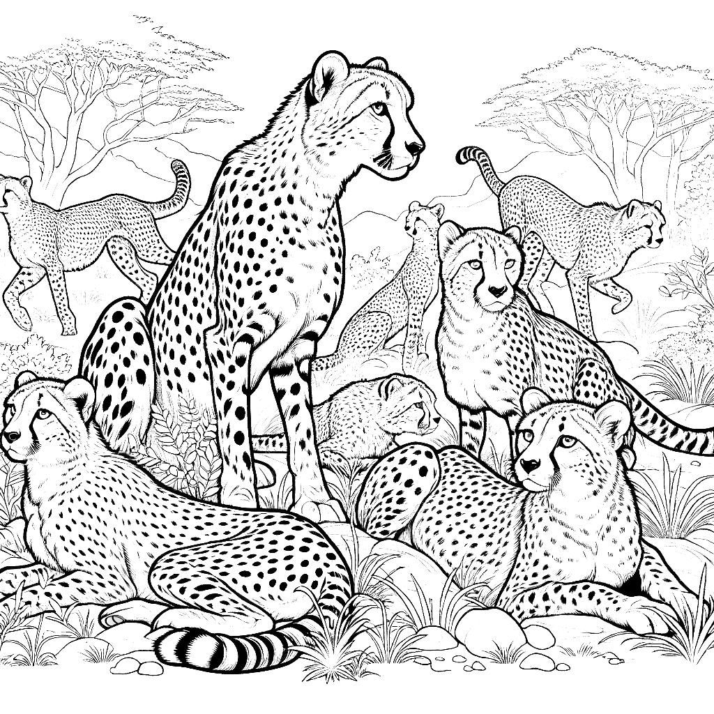 cheetah coloring pages cheetah animal coloring pages free coloring pages