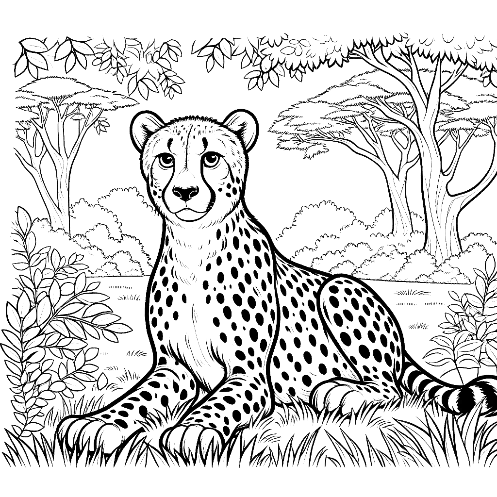 cheetah coloring pages cheetah animal coloring pages free coloring pages