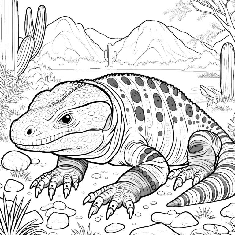Gila Monster Coloring Pages 25 - Coloring Pages Gem