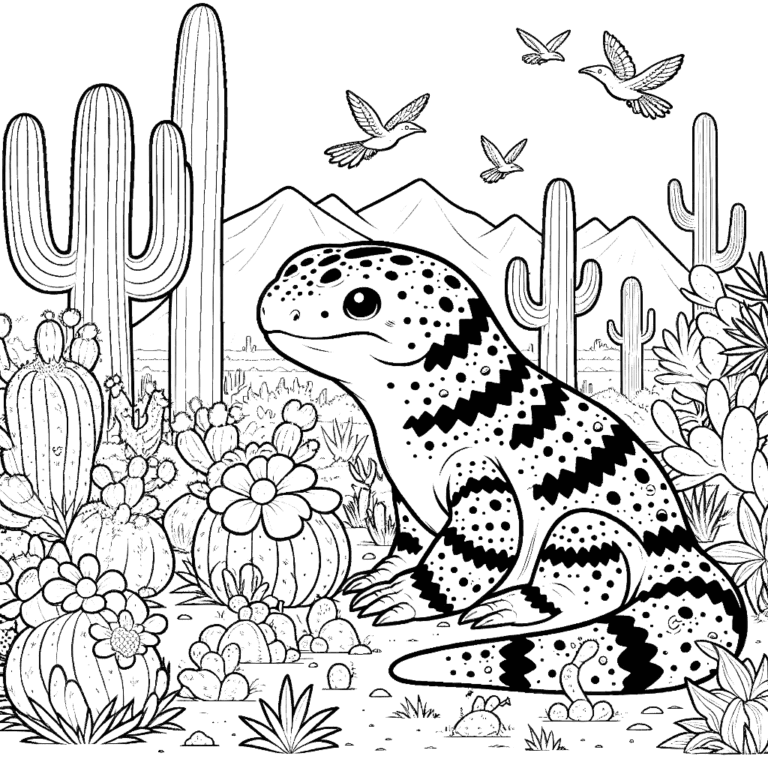 Gila Monster Coloring Pages 30 - Coloring Pages Gem