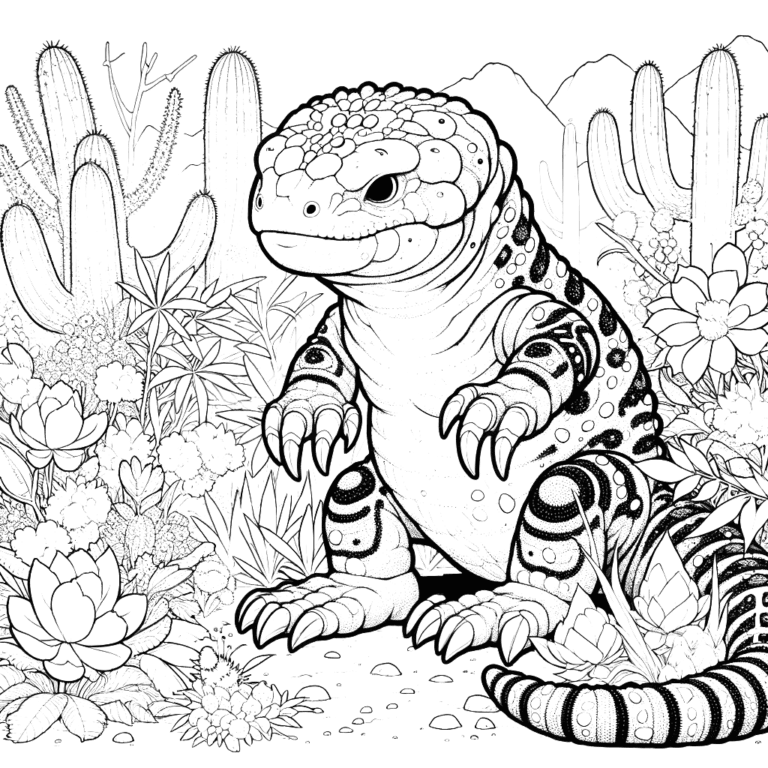 Gila Monster Coloring Pages 4 Coloring Pages Gem