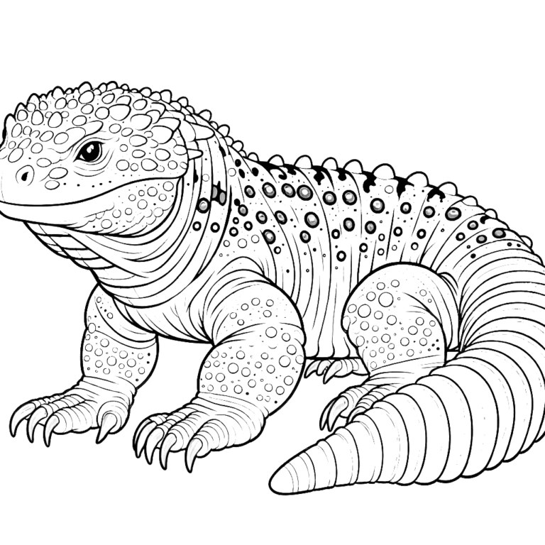 Gila Monster Coloring Pages 16 - Coloring Pages Gem
