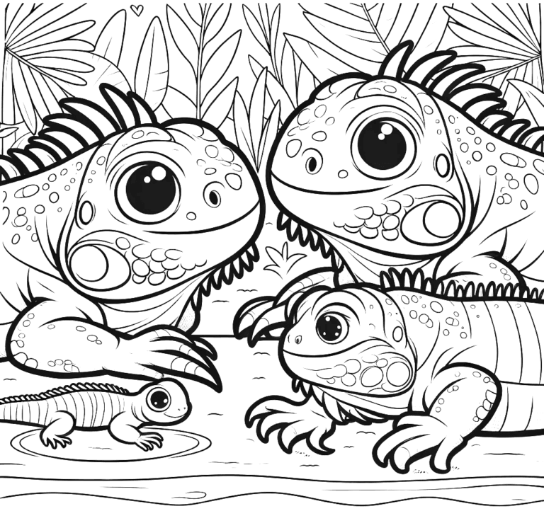 Iguana Coloring Pages 31 - Coloring Pages Gem
