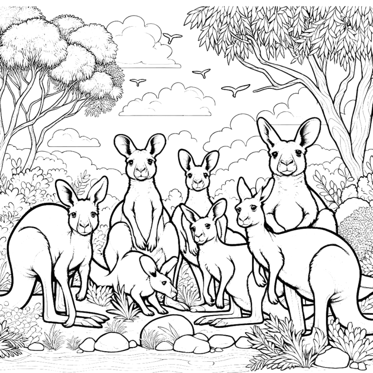 Kangaroo Coloring Pages 13 Coloring Pages Gem