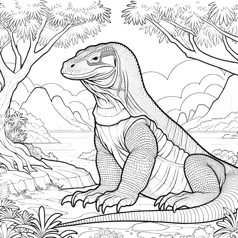 Komodo Dragon Coloring Pages 40 - Coloring Pages Gem