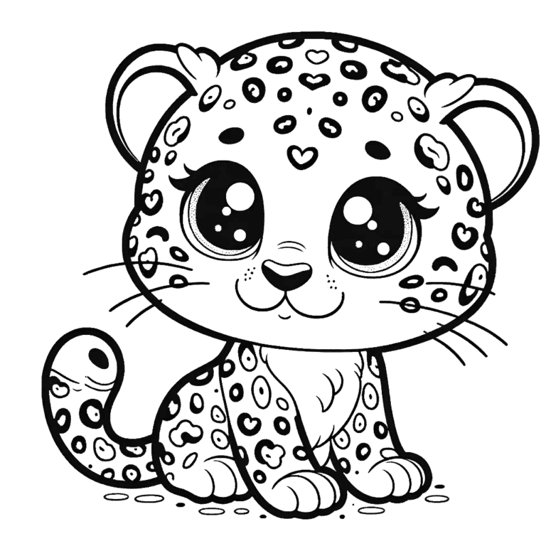 Leopard Coloring Pages 4 - Coloring Pages Gem