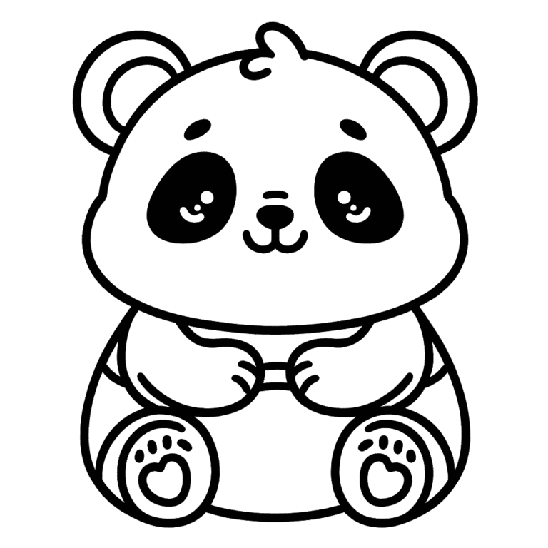 Panda Coloring Pages 3 - Coloring Pages Gem