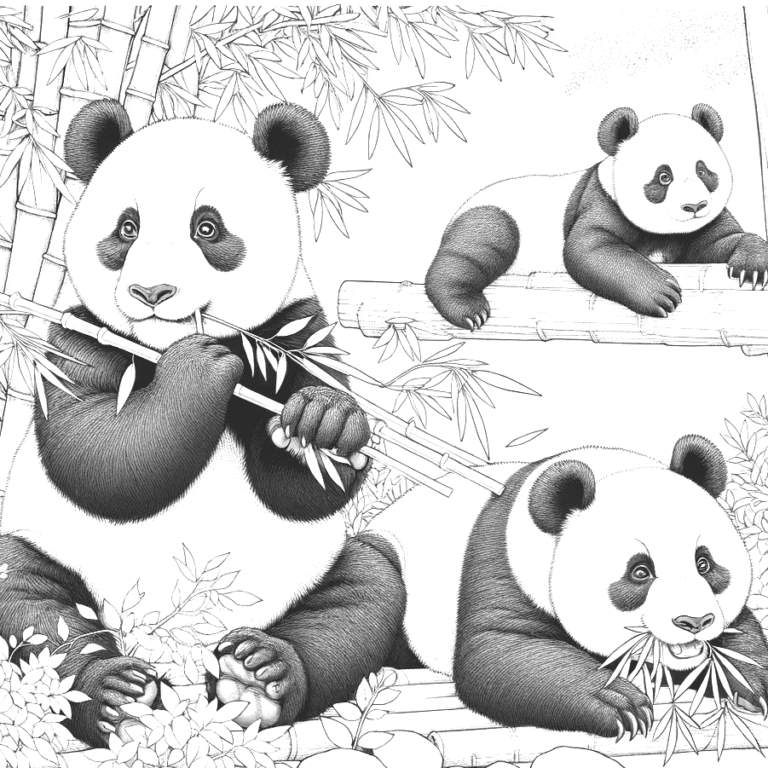 Panda Coloring Pages - Coloring Pages Gem