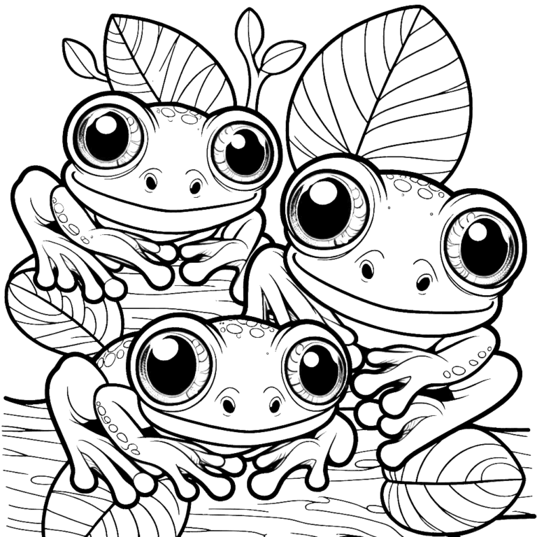 Red Eyed Tree Frog Coloring Pages 5 - Coloring Pages Gem
