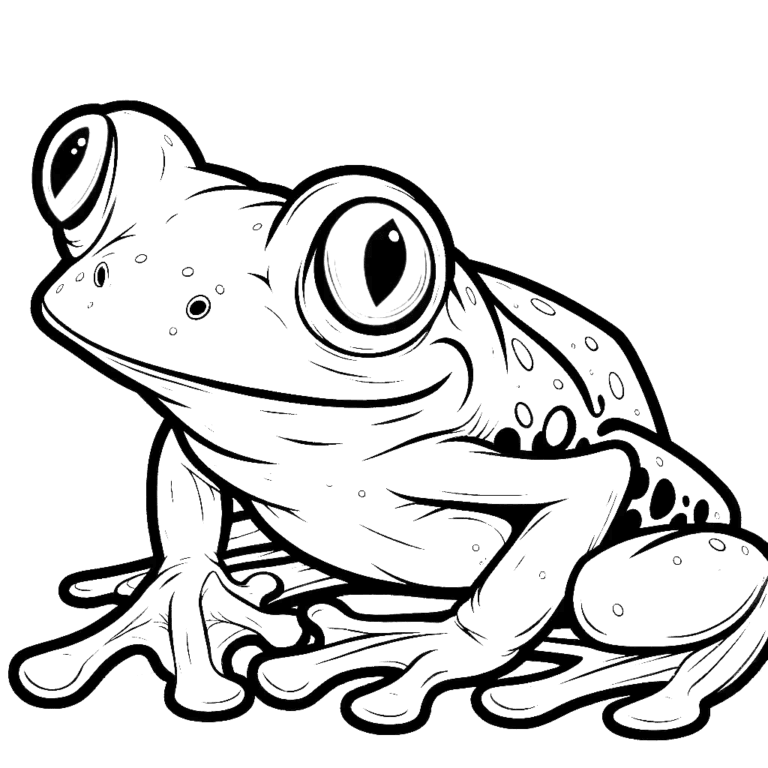 Red Eyed Tree Frog Coloring Pages 5 - Coloring Pages Gem