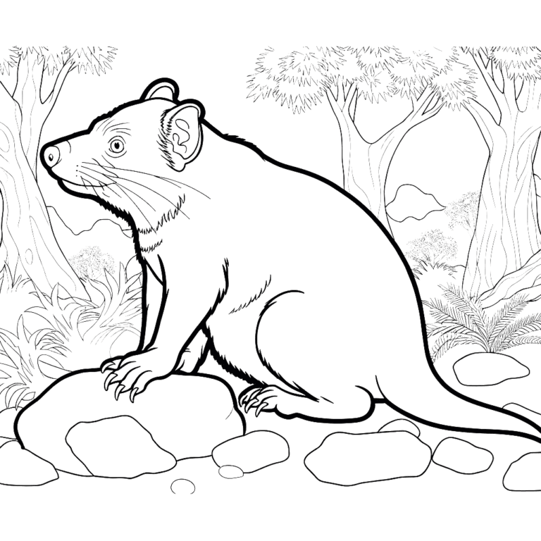 Tasmanian Devil Coloring Pages 31 - Coloring Pages Gem