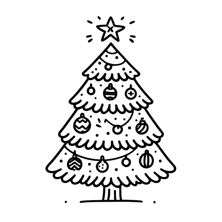 Christmas Coloring Pages Christmas Tree - Coloring Pages Gem