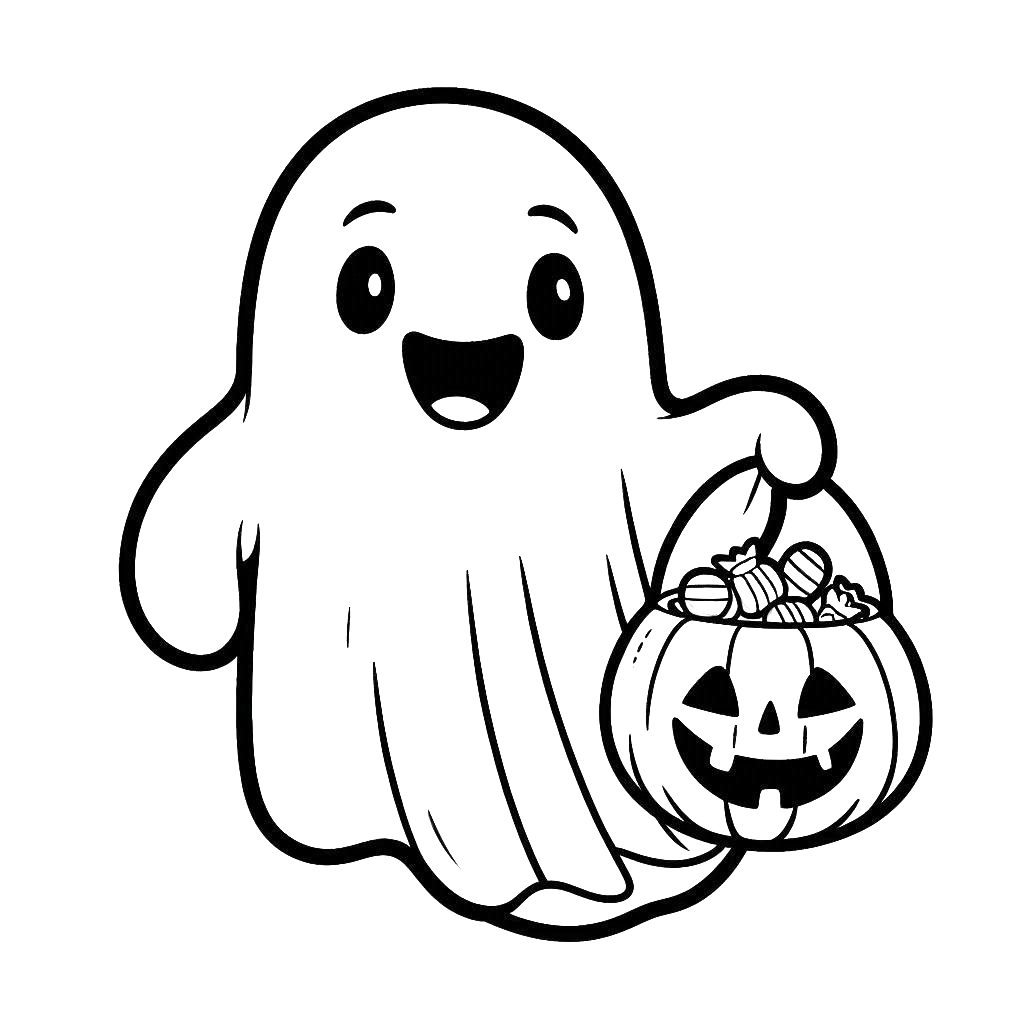 Halloween-flying-Ghost-Jack-O-Lantern-Pumpkin-Halloween-coloring pages