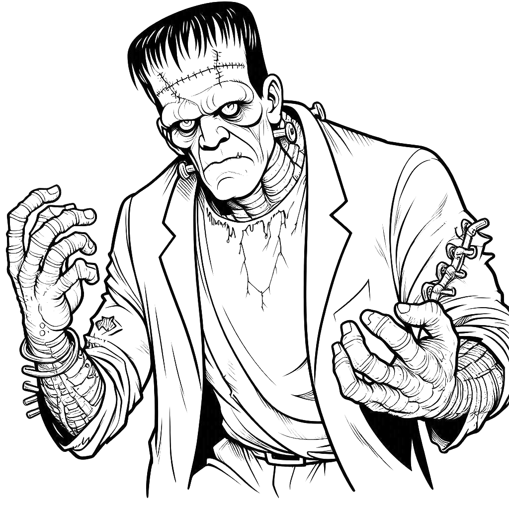 frankenstein-halloween-coloring-pages